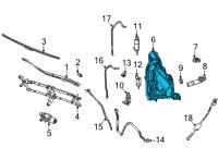 OEM 2021 Jeep Grand Cherokee L Windshield Washer Diagram - 68518757AA
