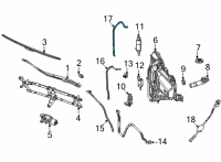 OEM 2021 Jeep Grand Cherokee L Windshield Washer Diagram - 68518766AA