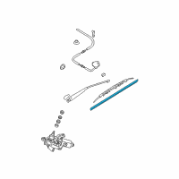 OEM 2006 Hyundai Tiburon Wiper Blade Rubber Assembly(Drive) Diagram - 98351-H1000