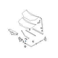 OEM 2001 Hyundai Sonata Holder-Hood Stay Rod Mounting Diagram - 81178-38000