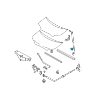 OEM Hyundai Santa Fe Bracket Assembly-Hood LIFTER Mounting, L Diagram - 81186-26000