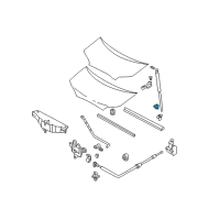 OEM 2005 Hyundai Santa Fe Bracket Assembly-Hood LIFTER Mounting, L Diagram - 81186-26000