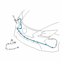 OEM 2018 Lexus RC350 Hose, HEADLAMP Clean Diagram - 85275-24030