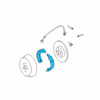 OEM Jeep Liberty Brake Shoe Set Diagram - 5066147AA