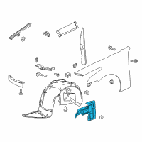 OEM Cadillac CTS Splash Shield Diagram - 23169302