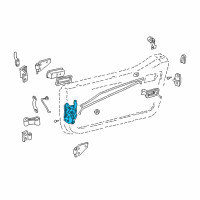 OEM Jeep Wrangler Front Half Door Latch Diagram - 55075983AB