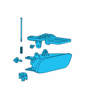 OEM 2000 Chevrolet Tahoe Fog Lamp Assembly Diagram - 10368477