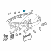 OEM 2015 Cadillac ELR Hazard Switch Diagram - 23119627