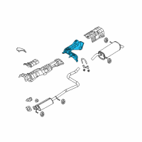 OEM 2011 Ford Fiesta Heat Shield Diagram - AE8Z-54114B06-A