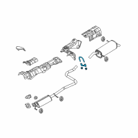 OEM 1999 Mercury Cougar Rear Muffler Clamp Diagram - XS5Z-5K272-JA