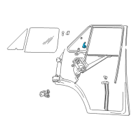 OEM Dodge B3500 HANDLEPKG-Vent Window Assembly Diagram - 4713300AC