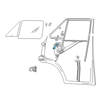 OEM 1991 Dodge Daytona Handle, Glass Regulator Diagram - 4415820