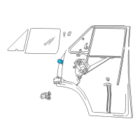 OEM 1997 Dodge B1500 Door Hinge Diagram - 55074606