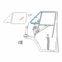 OEM 1992 Dodge B150 Window Channel Diagram - 4498090