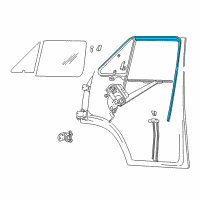 OEM 1988 Dodge B150 WEATHERSTRIP-Front Door Glass Diagram - 4082007