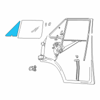 OEM 1994 Dodge B150 Window Channel Diagram - 4498091