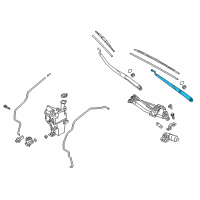 OEM 2020 Hyundai Elantra GT Windshield Wiper Arm Assembly(Driver) Diagram - 98311-G3000