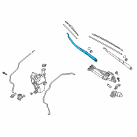 OEM 2020 Hyundai Elantra GT Windshield Wiper Arm Assembly(Passenger) Diagram - 98321-G3000