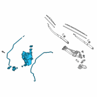 OEM Hyundai Reservoir & Pump Assembly-Washer Diagram - 98610-G3100