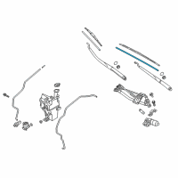 OEM Hyundai Santa Fe Sport Wiper Blade Rubber Assembly(Drive) Diagram - 98351-2W000