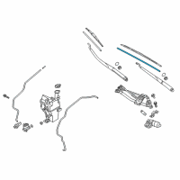 OEM Kia Sedona Drive Windshield Wiper Blade Assembly Diagram - 983512W000