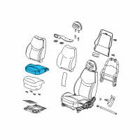 OEM 2003 Saturn Ion Pad, Passenger Seat Cushion Diagram - 22719834