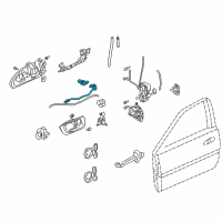 OEM 1999 Acura TL Cylinder, Passenger Side Door Diagram - 72145-S0K-A01