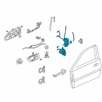 OEM 1999 Acura TL Lock Assembly, Right Front Door Power Diagram - 72110-S0K-A01