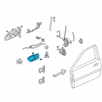 OEM 1999 Acura TL Case, Left Front Inside Handle (Medium Taupe) Diagram - 72165-S0K-A02ZC