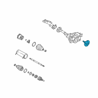 OEM 2017 Chevrolet Suburban 3500 HD Front Drive Axle Inner Shaft Diagram - 25931936