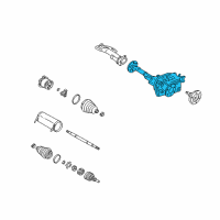 OEM Hummer Front Axle Assembly (4.10 Ratio) Diagram - 25819234