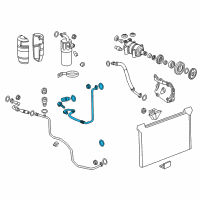 OEM 2014 GMC Sierra 3500 HD Front AC Hose Diagram - 22759497