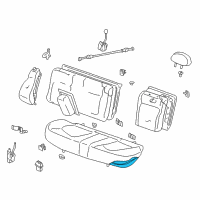 OEM 2005 Hyundai Sonata Frame & Pad Assembly-Rear Seat Cushion Diagram - 89150-3D220