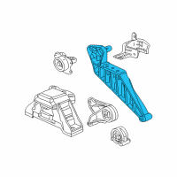 OEM 2002 Saturn Vue Bracker, Engine Mount Diagram - 22690486