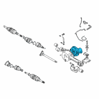 OEM 2004 Chevrolet Tracker Front Differential Carrier Assembly (On Esn) Diagram - 91176853