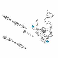 OEM 2002 Chevrolet Tracker Insulator, Front Differential Carrier Diagram - 96058373