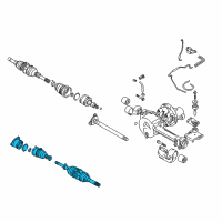 OEM 2000 Chevrolet Tracker Front Wheel Drive Shaft (Lh) Diagram - 30024184