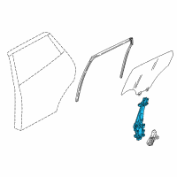 OEM Nissan Rogue Sport Regulator Door Window LH Diagram - 82721-6MA0B