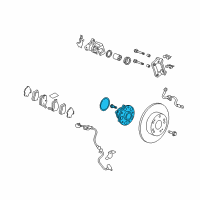 OEM Honda Crosstour Bearing Assembly, Rear Hub Unit Diagram - 42200-SWB-951