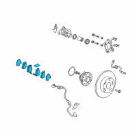 OEM Honda Accord Crosstour Set, Pad Rear Diagram - 43022-TP6-A01