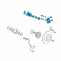 OEM 2010 Honda Accord Crosstour Caliper Sub-Assembly, Right Rear Diagram - 43018-SXS-000