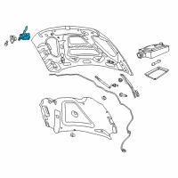 OEM 2011 Ram 3500 Hood Latch Diagram - 68261143AA