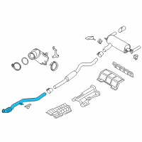 OEM 2017 BMW M2 Exhaust Pipe Diagram - 18-30-7-857-134