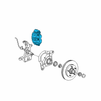 OEM 1998 Ford F-150 Caliper Assembly Diagram - GU2Z-2V121-ERM