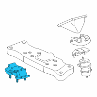 OEM 2004 Lexus LS430 Insulator, Engine Mounting, Rear NO.1 Diagram - 12371-50140