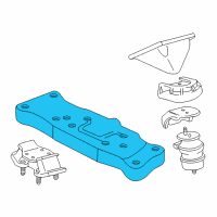 OEM 2004 Lexus LS430 Member, Engine Rear Mounting Diagram - 57255-50020