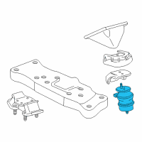 OEM 2002 Lexus LS430 Insulator, Engine Mounting, Front Diagram - 12361-50170