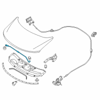 OEM 2011 Nissan Quest Rod Hood Support Diagram - 65771-1JA0A