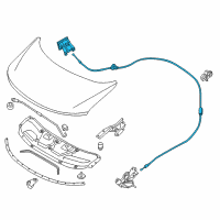 OEM 2014 Nissan Quest Cable Hood Lock Diagram - 65621-1JA0A