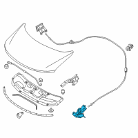 OEM 2011 Nissan Quest Male Assy-Hood Lock Diagram - 65601-1JA0A